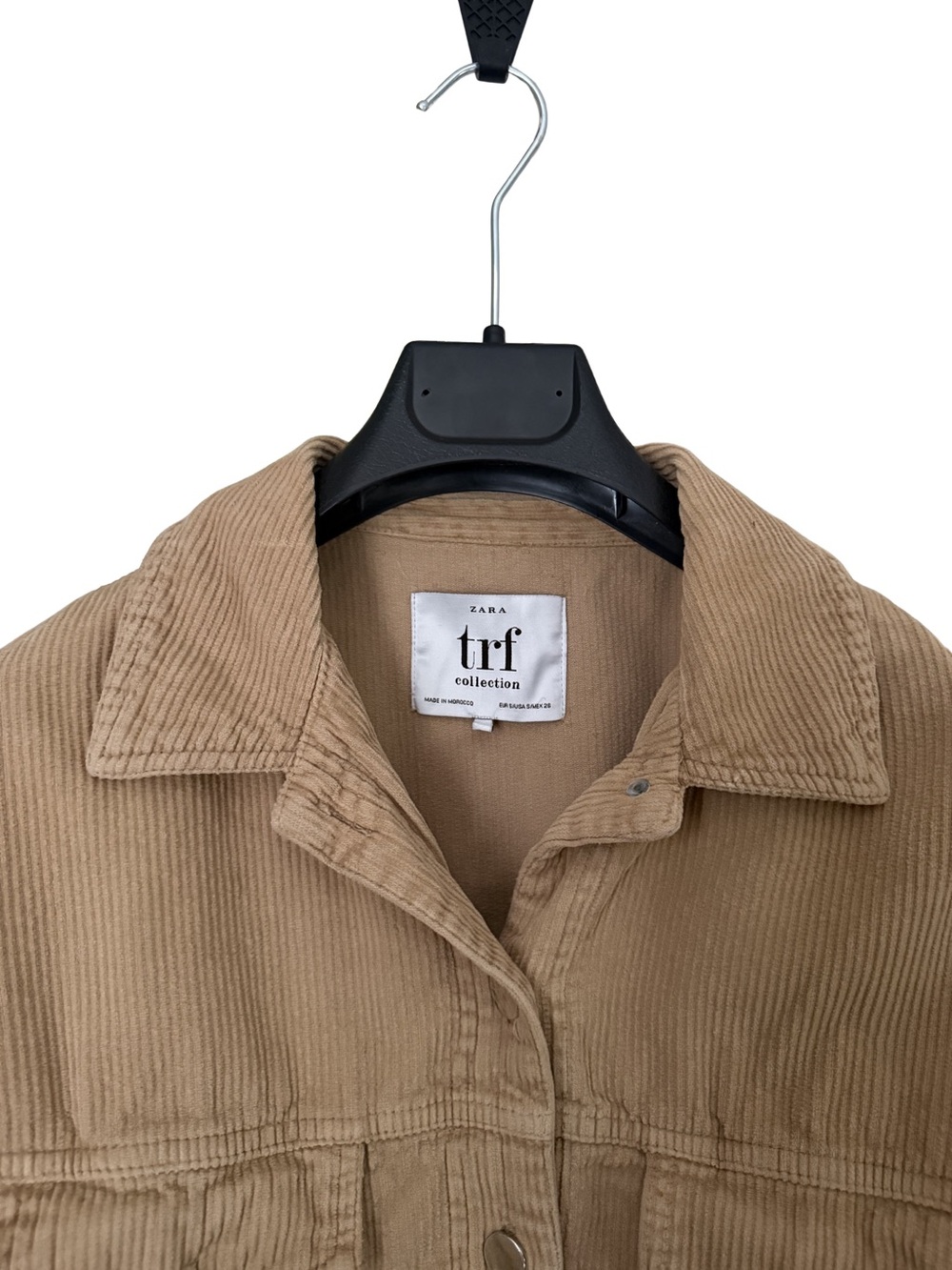 Women's Cropped Corduroy Jacket in Tan
